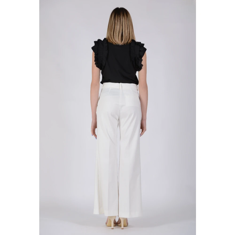 Emma&Gaia Wide Trousers White Dames