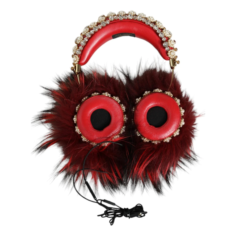 Dolce & Gabbana Unisex Red Headphone Headset - Headphones - One Size - Accessories