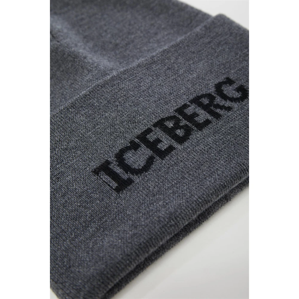 Iceberg Grijze Wol Bonnet Hoed Gray Heren