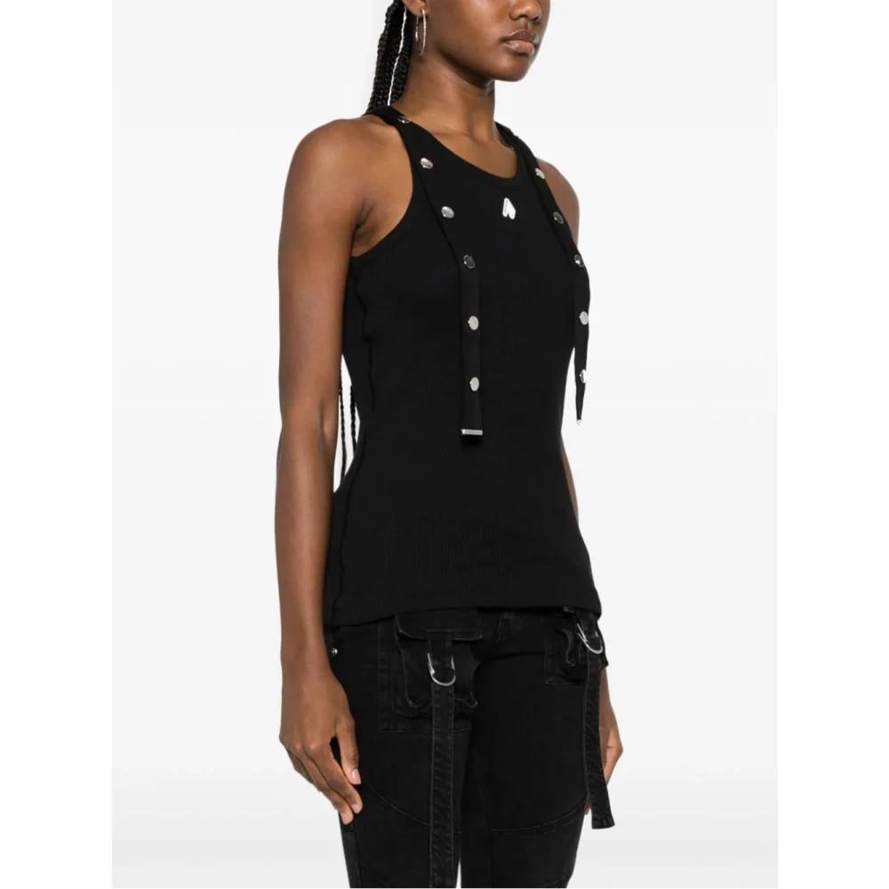 The Attico Zwarte Topwear voor Vrouwen Ss24 Black Dames