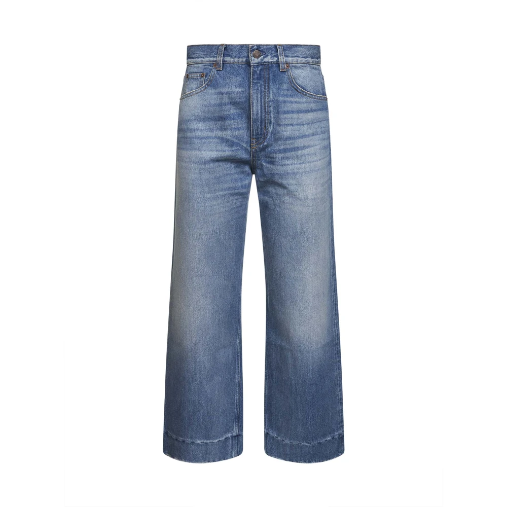 Chloé Women's Blue Cropped Jeans, W28, High-Rise Cropped Jeans