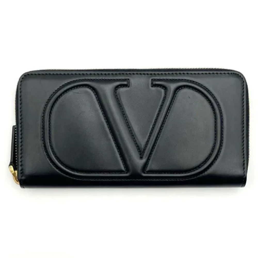 Valentino Vintage Pre-owned Leather wallets Black Heren