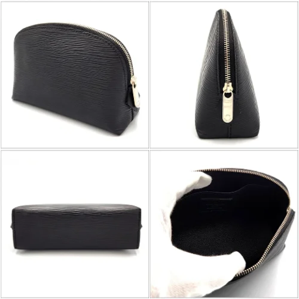 Louis Vuitton Vintage Pre-owned Leather pouches Black Dames