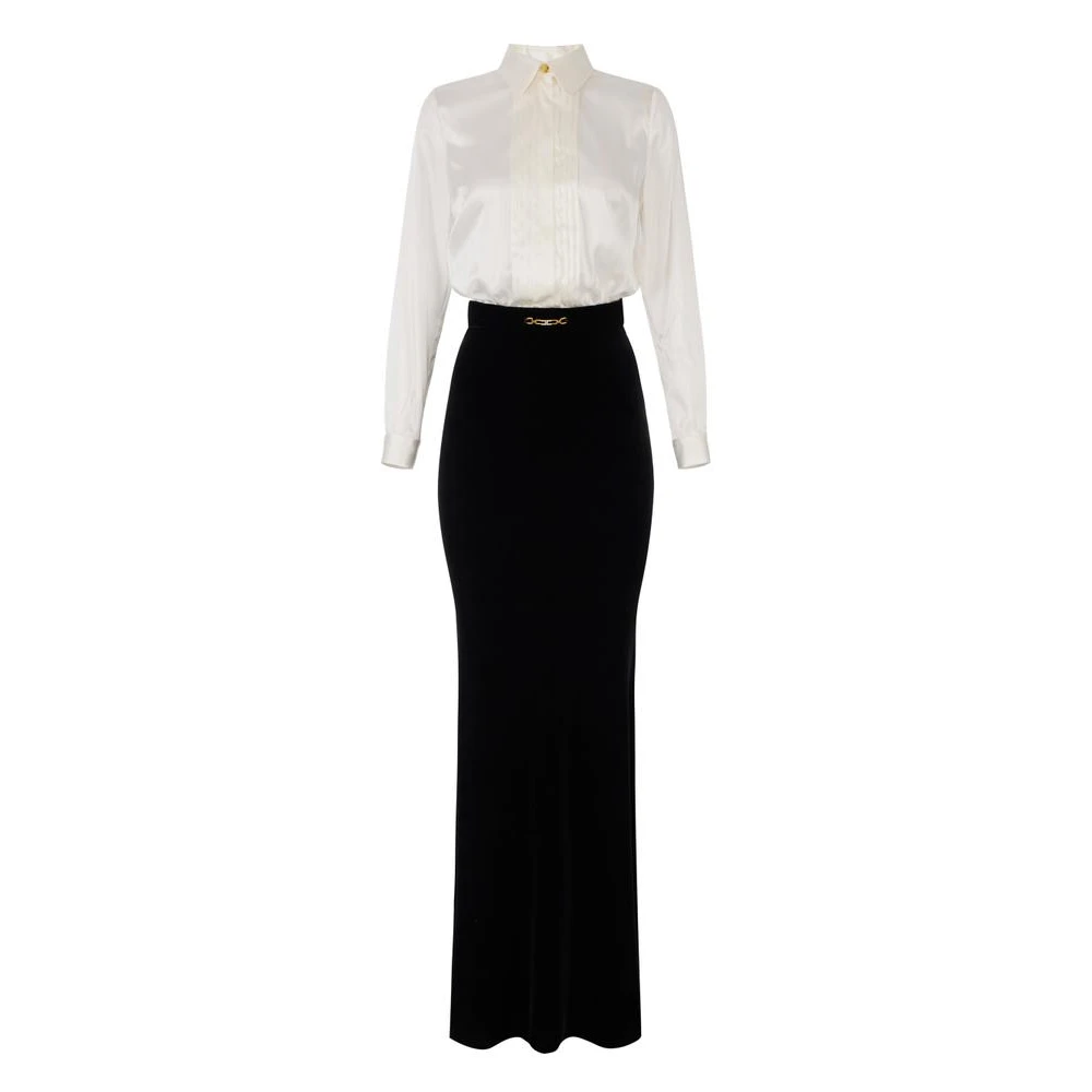 Elisabetta Franchi Multicolor Gowns, Female, S, Red Carpet Dress