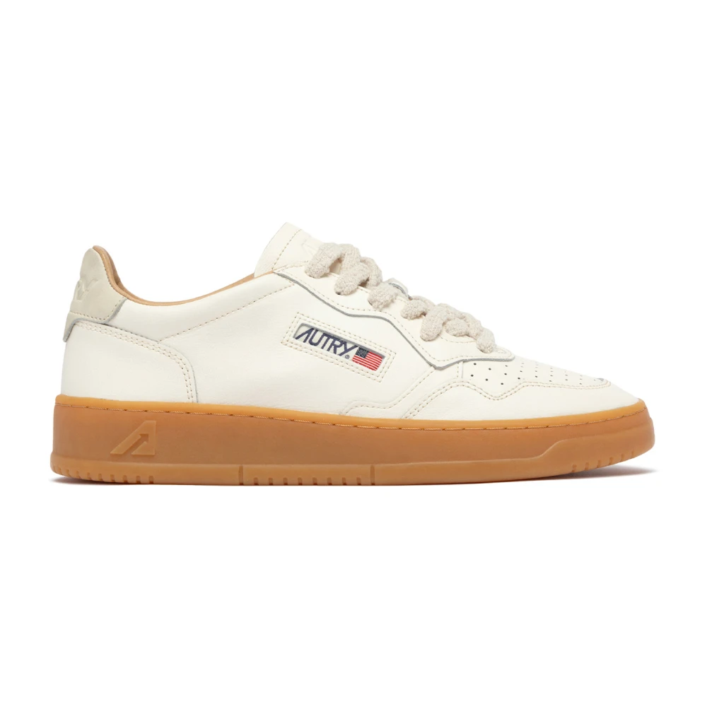 Autry White Sneakers, Male, 9 Uk, Medalist Low Trainers
