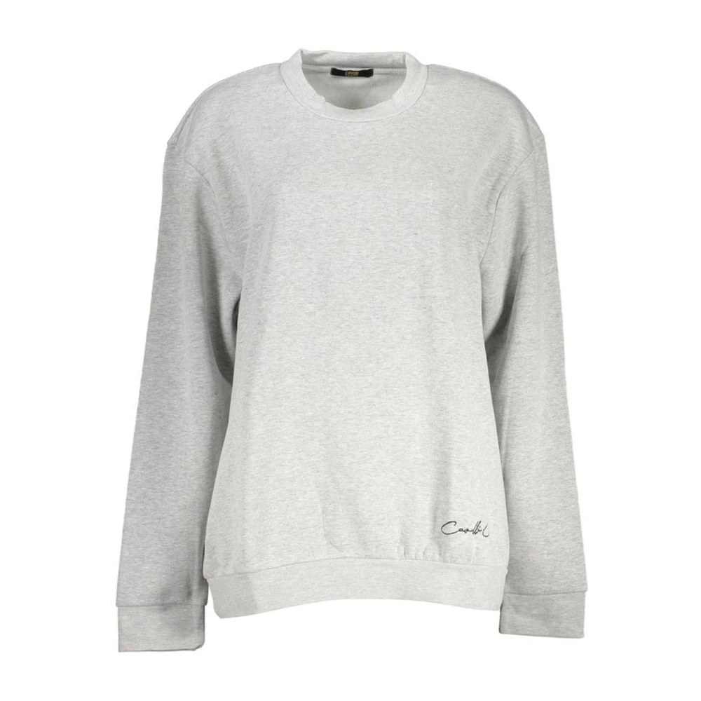 Cavalli Class Gray Embroidered Crew Neck Sweatshirt - Female - Sweatshirts - Xs - Sweatshirts & Hoodies