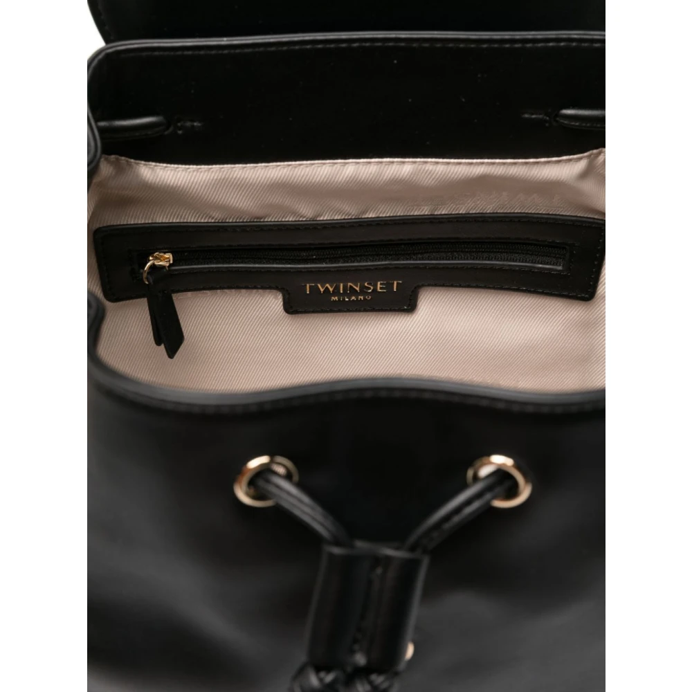 Twinset Zwarte Stijlvolle Rugzak Black Dames