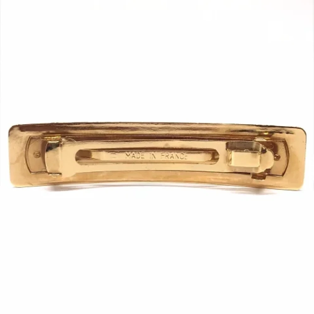 Chanel Vintage Pre-owned Metal hair-accessories Yellow Dames