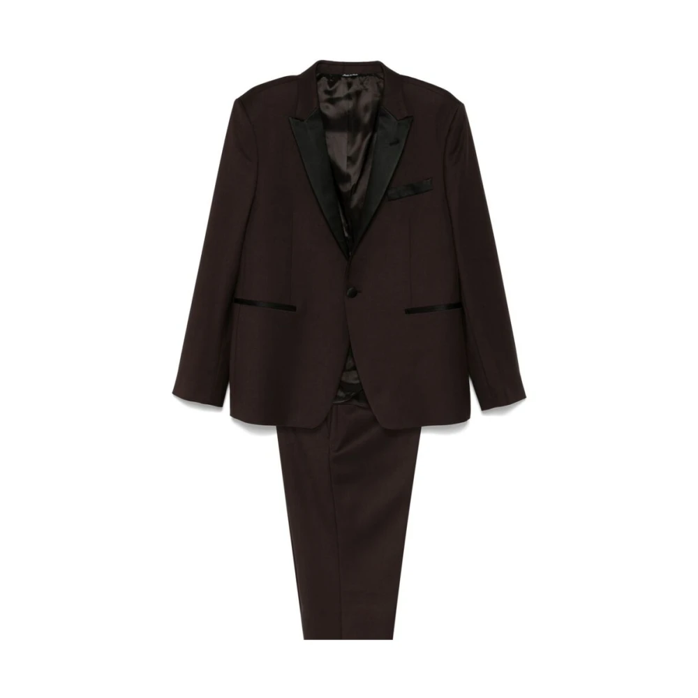 Reveres 1949 Koffiebruine Twill Weave Blazerpak Brown Heren