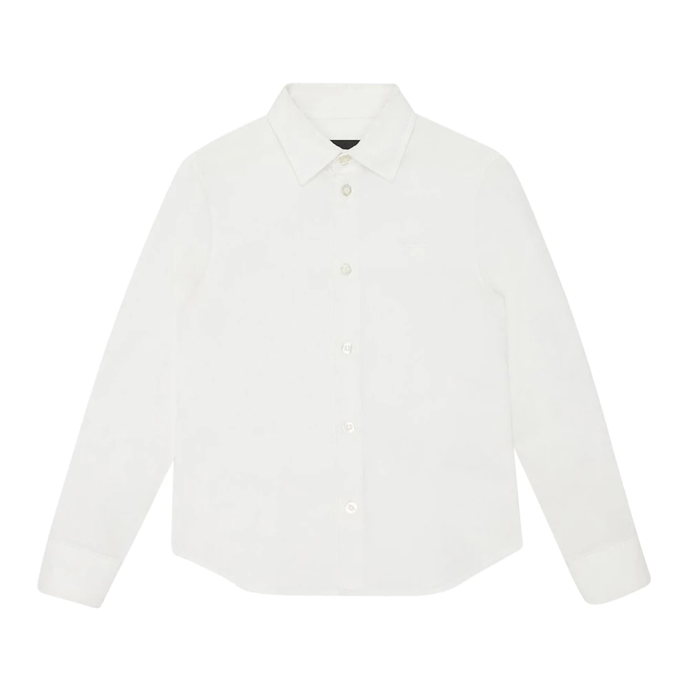 Emporio Armani Boys White Classic Collar Shirt - Kids Shirts - 12 Y - Kids