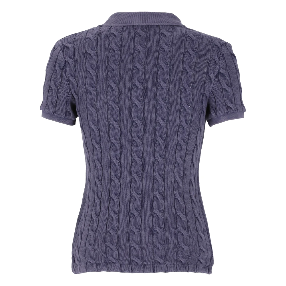 Ralph Lauren Paarse Polo Shirt met Iconisch Pony Logo Purple Dames
