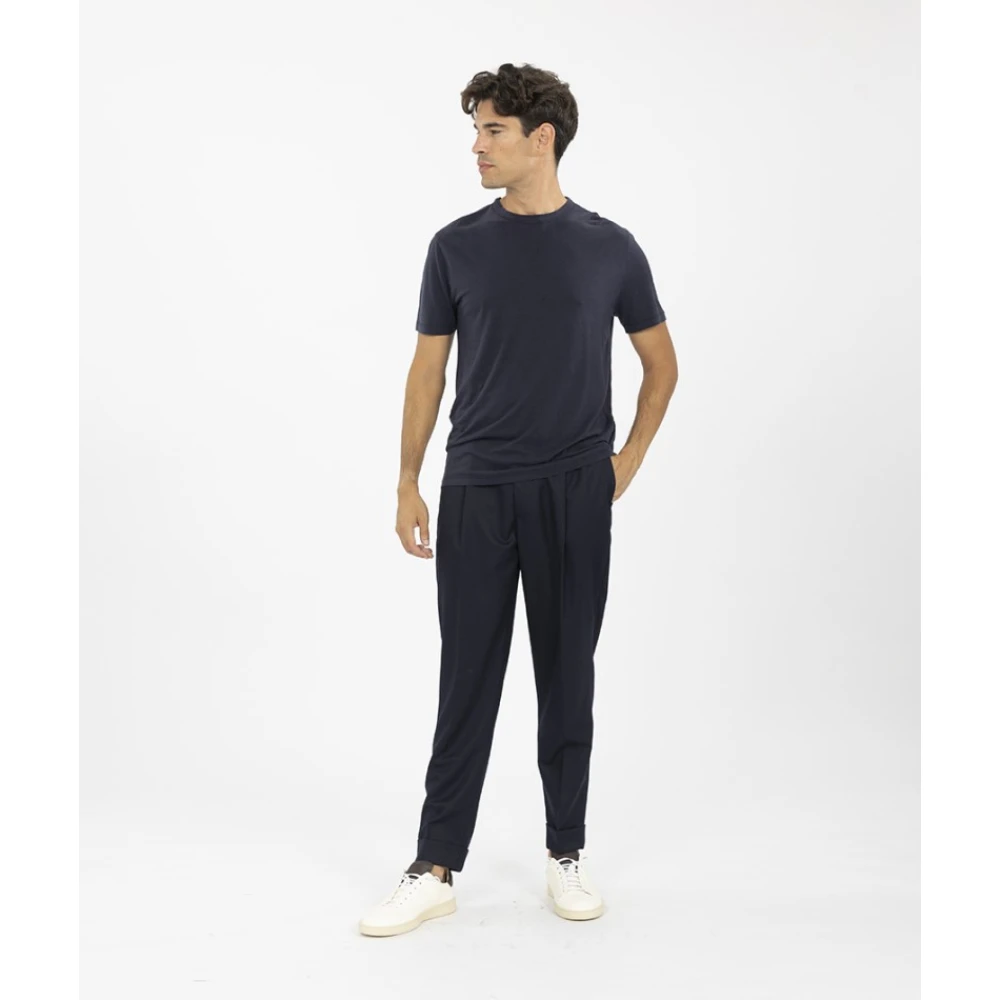 Officine Générale Wollen Plooi Broek Blue Heren