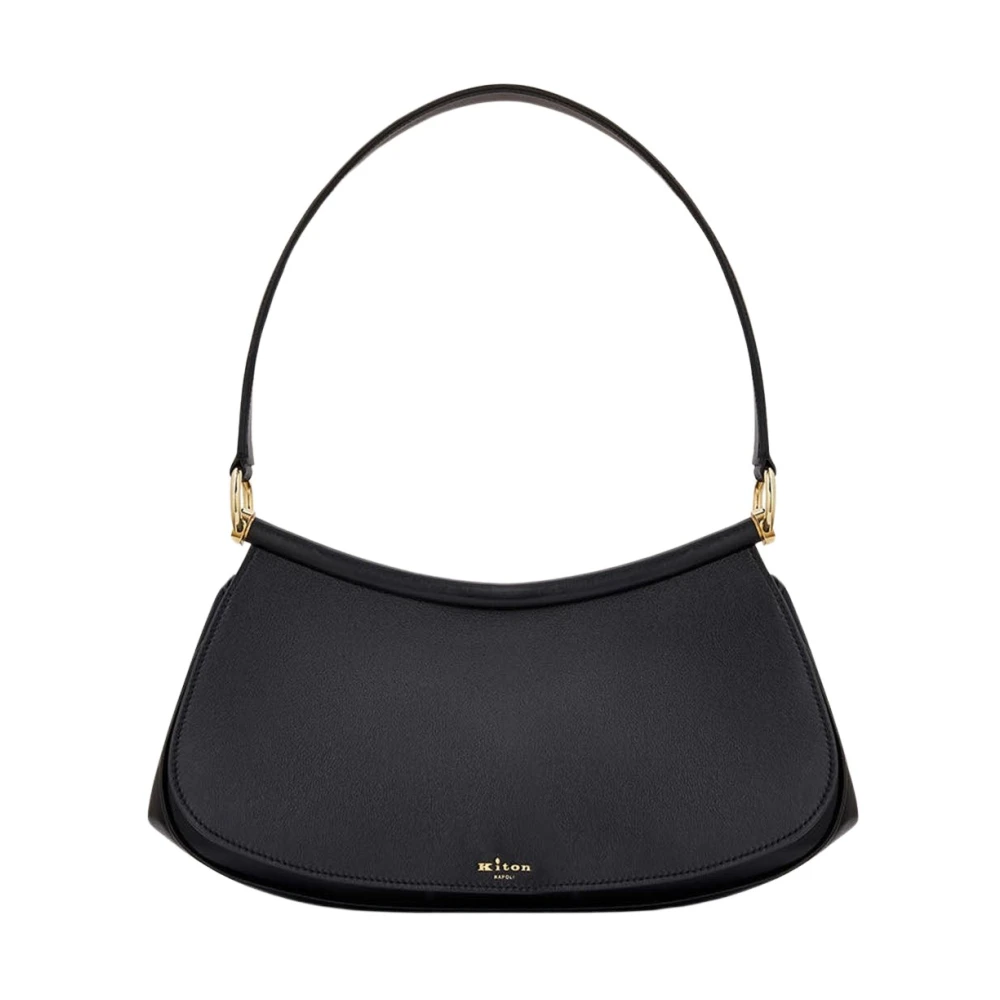 Kiton Verfijnde Leren Arian Tas Black Dames