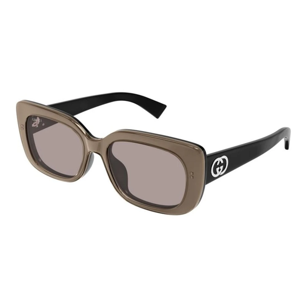 Gucci Women's Brown Sunglasses, 55 Mm, Gg Muse Rectangular Sunglasses