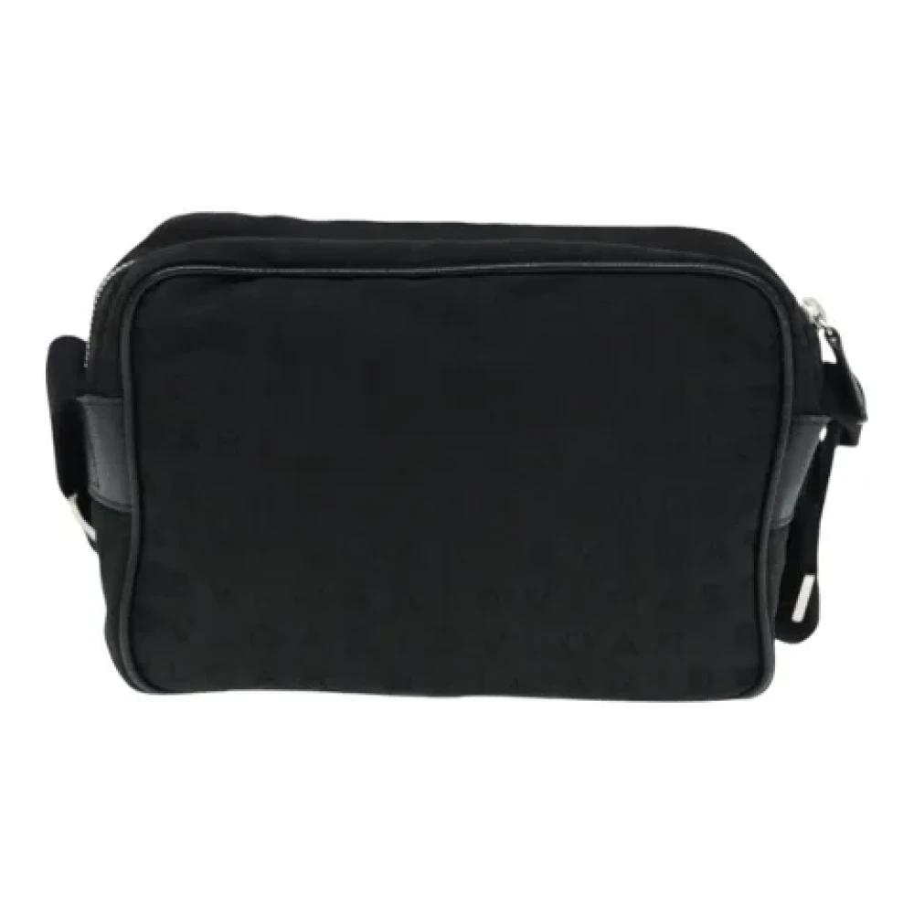 Bvlgari Vintage Pre-owned Canvas shoulder-bags Black Dames