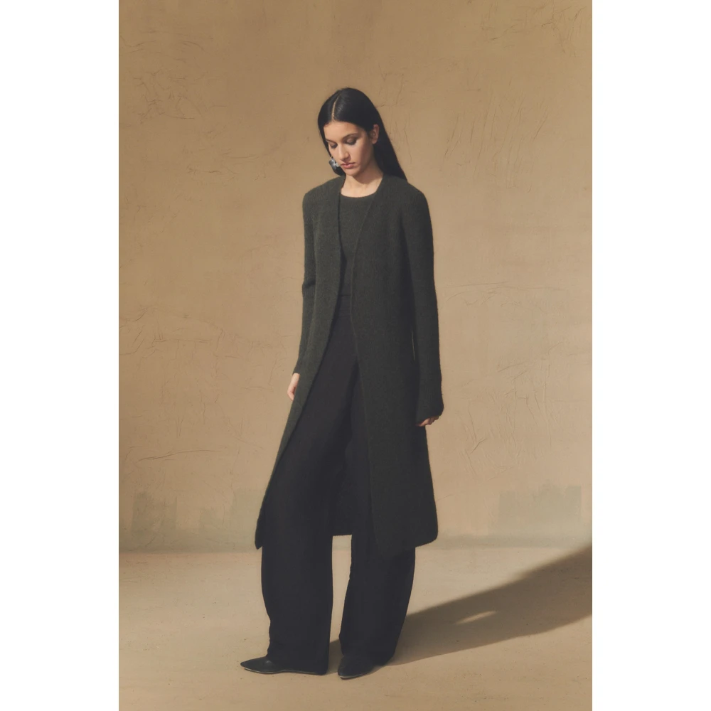 Cortana Zakia lang jack in baby alpaca wol en zijde groen Green Dames