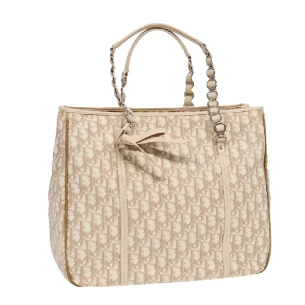 Dior Vintage Pre-owned Leather dior-bags Beige Dames