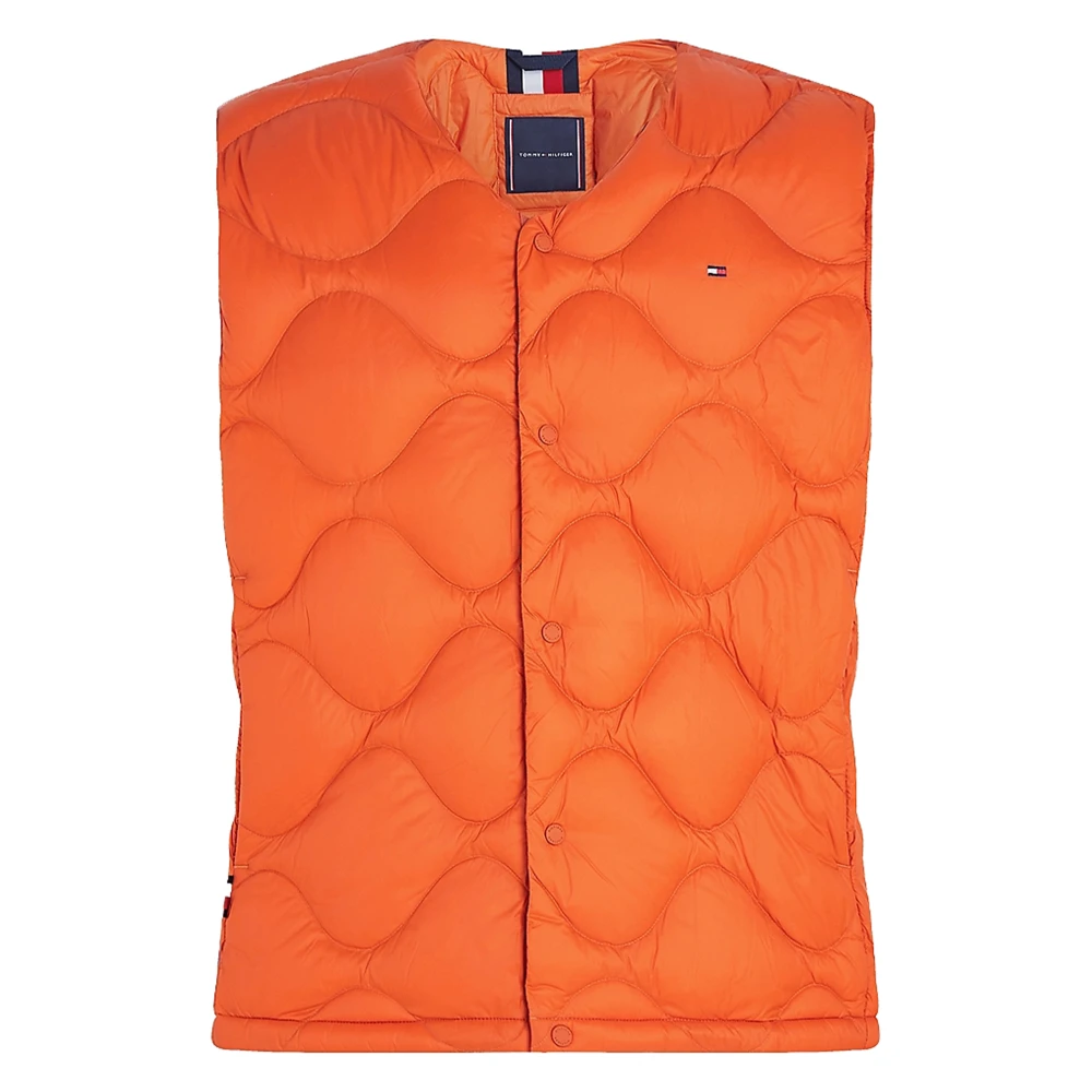 Tommy Hilfiger Quiltad dunfodrad väst Orange, Herr