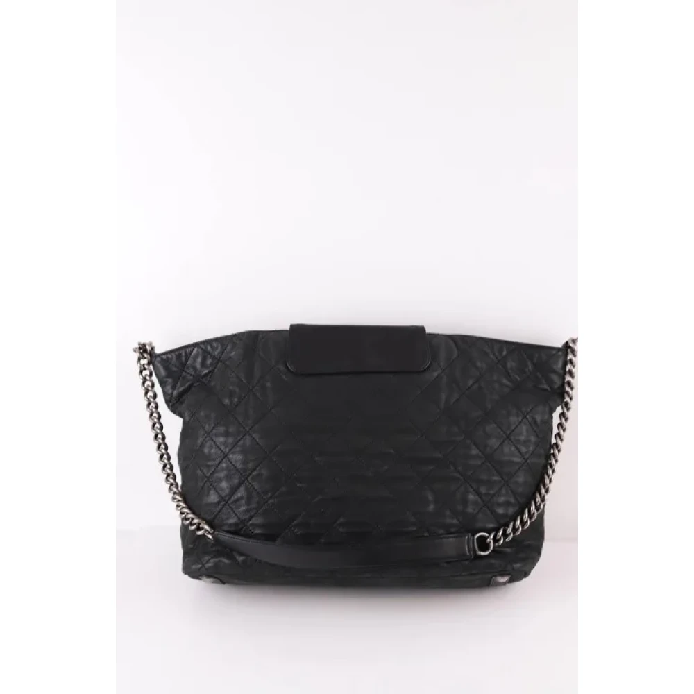 Chanel Vintage Pre-owned Leather totes Black Dames