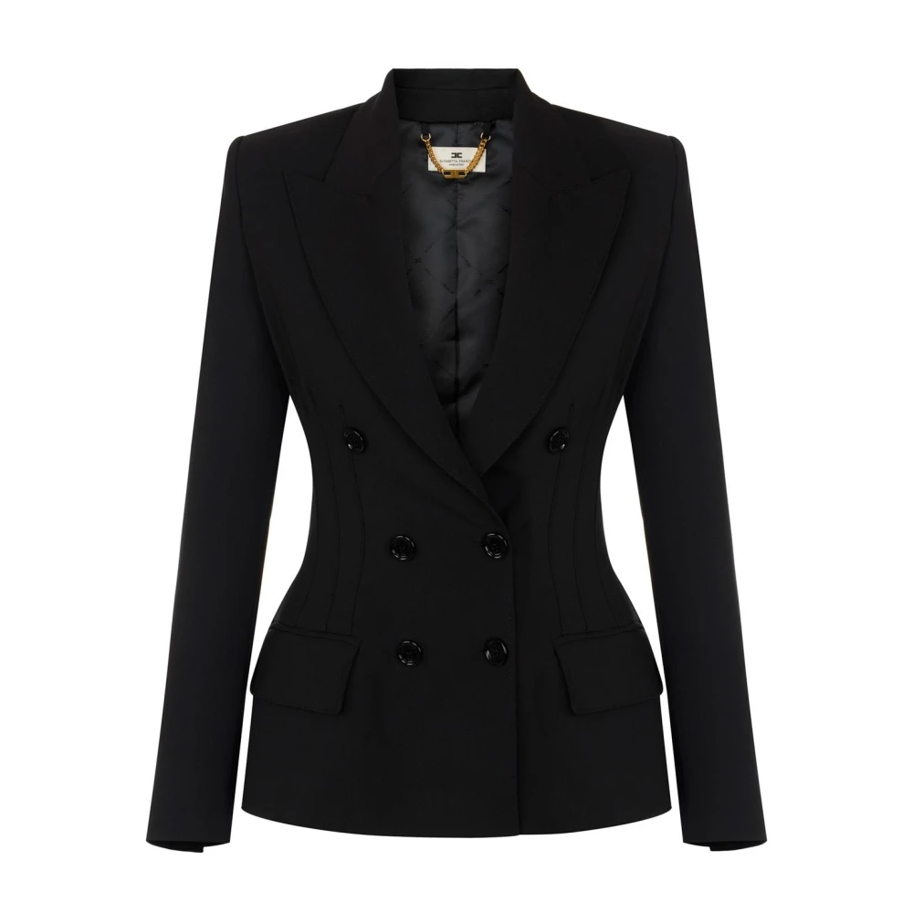 Elisabetta Franchi , Damen, Jacken, Schwarzk, M