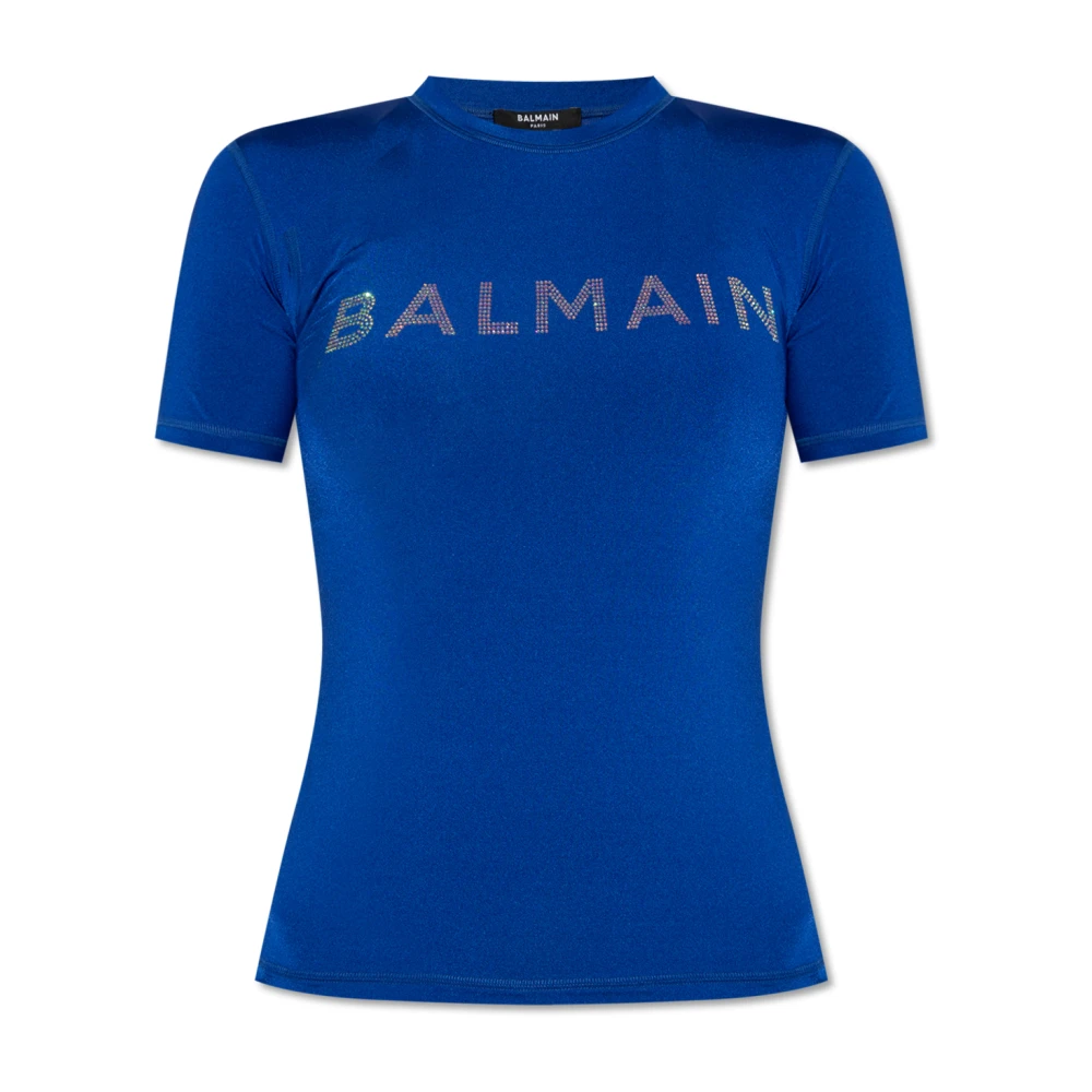 Balmain Zwemtop met logo Blue Dames