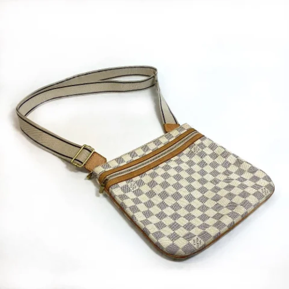 Louis Vuitton Vintage Pre-owned Cotton louis-vuitton-bags White Dames