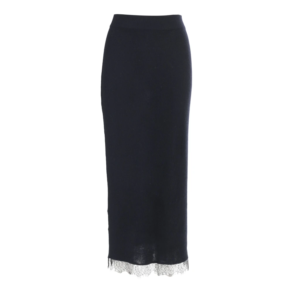 Arch4 Women's Blue Maxi Skirts, M, Long Skirt