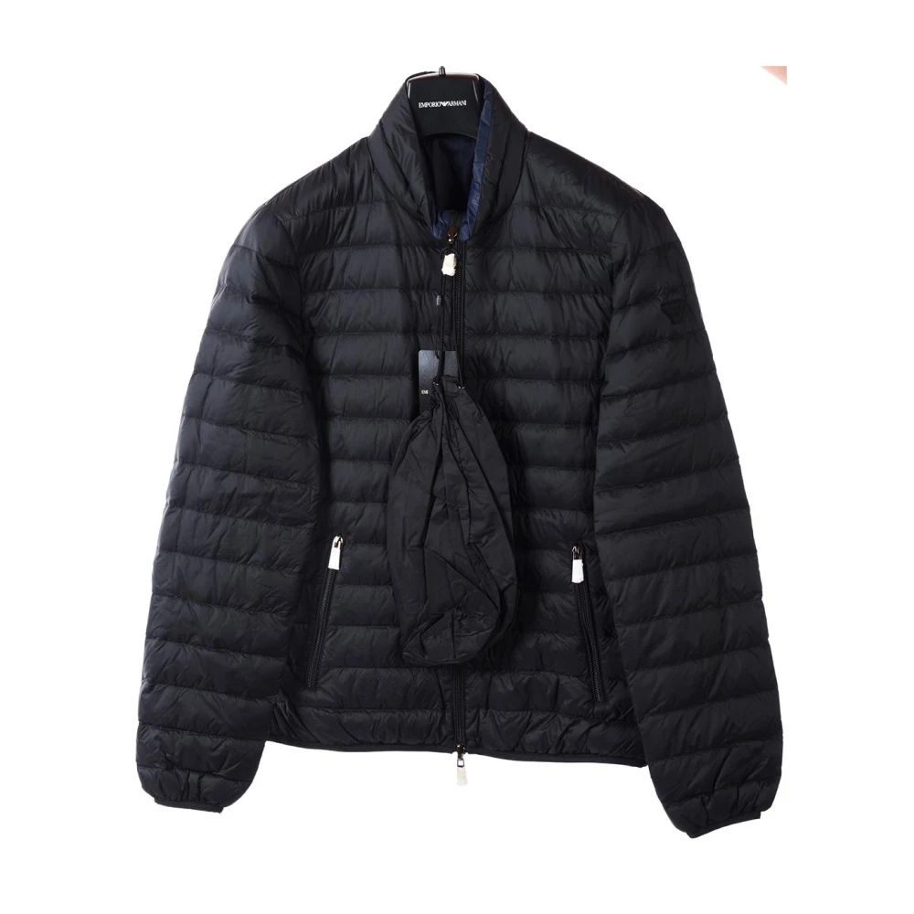 Emporio Armani Men's Black Down Jacket Large