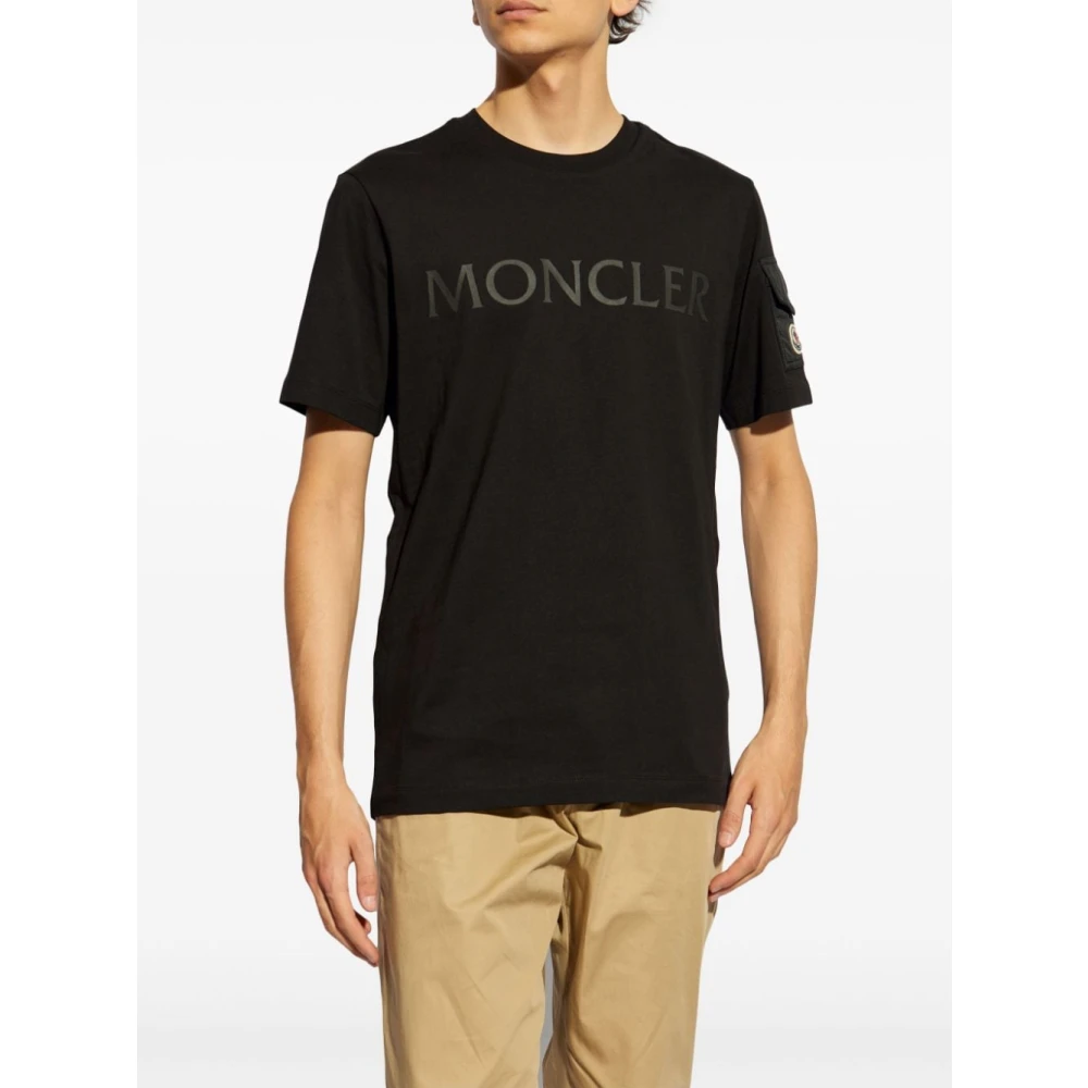 Moncler SS T-shirt in Trendy Stijl Black Heren