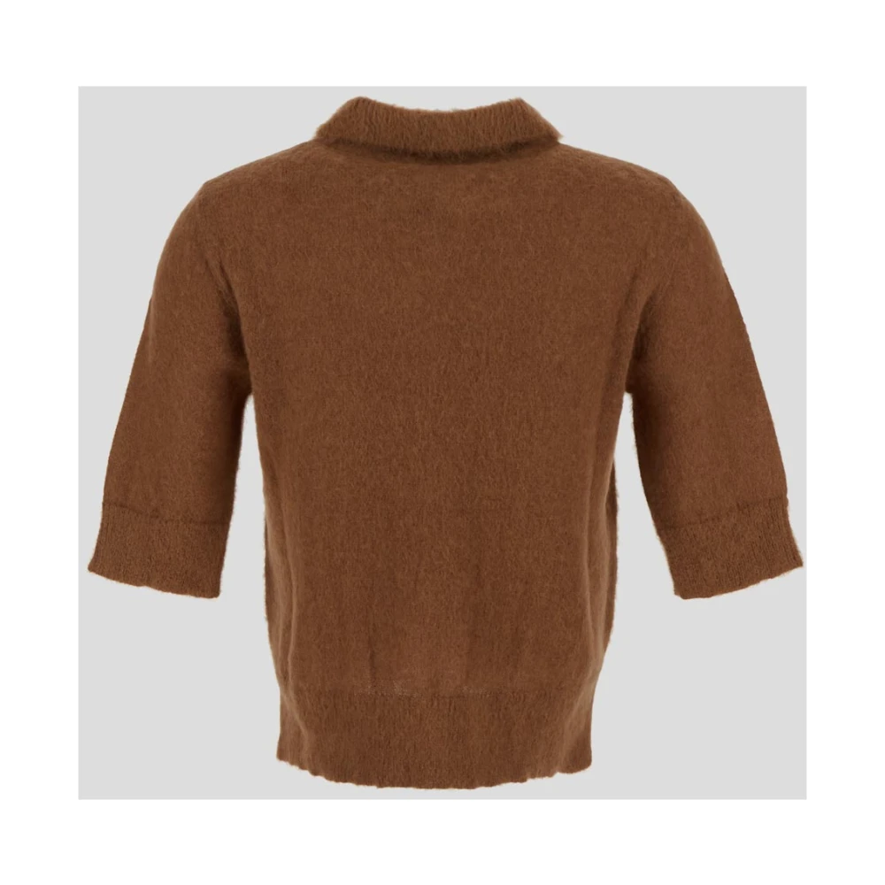 Lardini Stijlvol Gebreide Polo Brown Dames