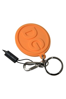 gold-brass-metal-keychain-with-orange-rubber-dg-logo
