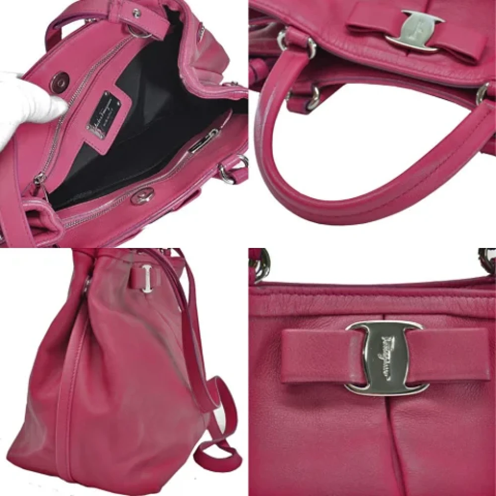 Salvatore Ferragamo Pre-owned Leather handbags Pink Dames