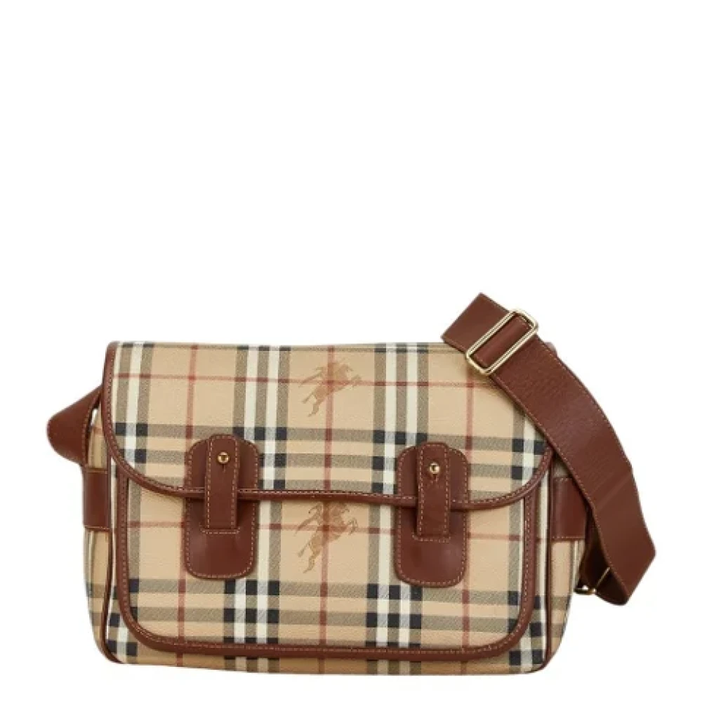 Burberry Vintage Pre-owned Leather shoulder-bags Brown Dames