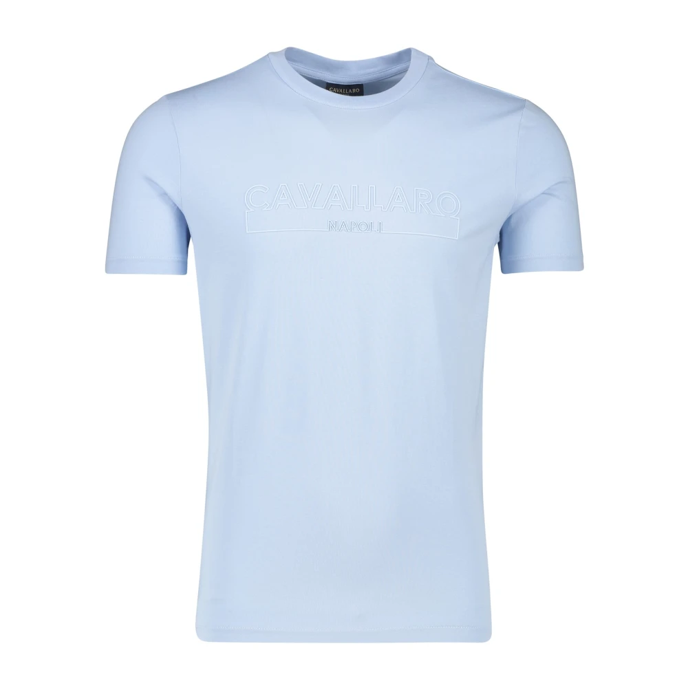 Cavallaro Slim Fit Blauw T-shirt Blue Heren