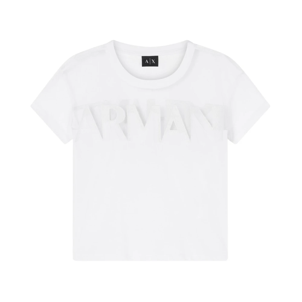 Armani Exchange Regular Fit T-Shirt In Cotton Jersey - Female - T-Shirts - White - Xs - Tops