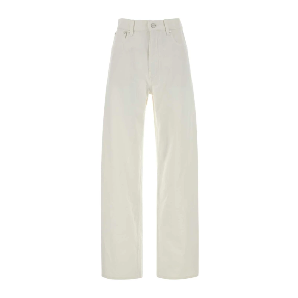 Jil Sander Women's White Wide Jeans - Wide Jeans - Xl - Jeans
