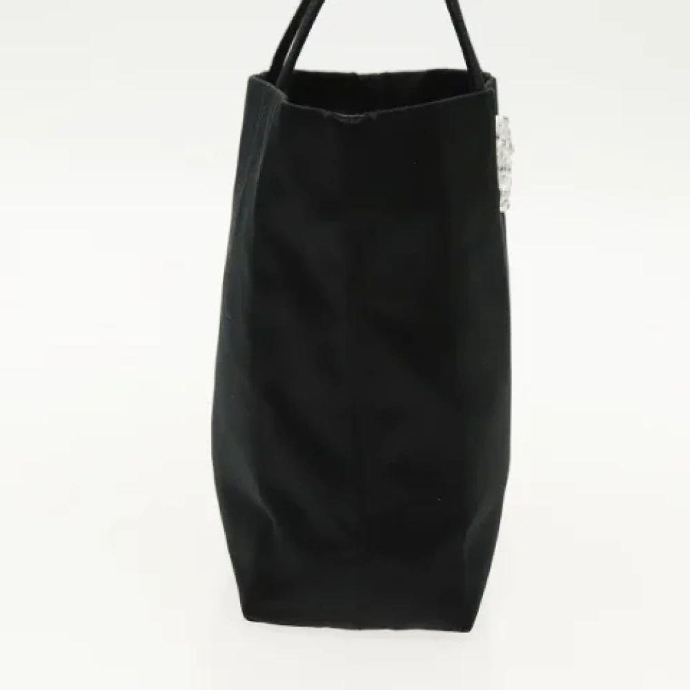 Prada Vintage Pre-owned Satin handbags Black Dames