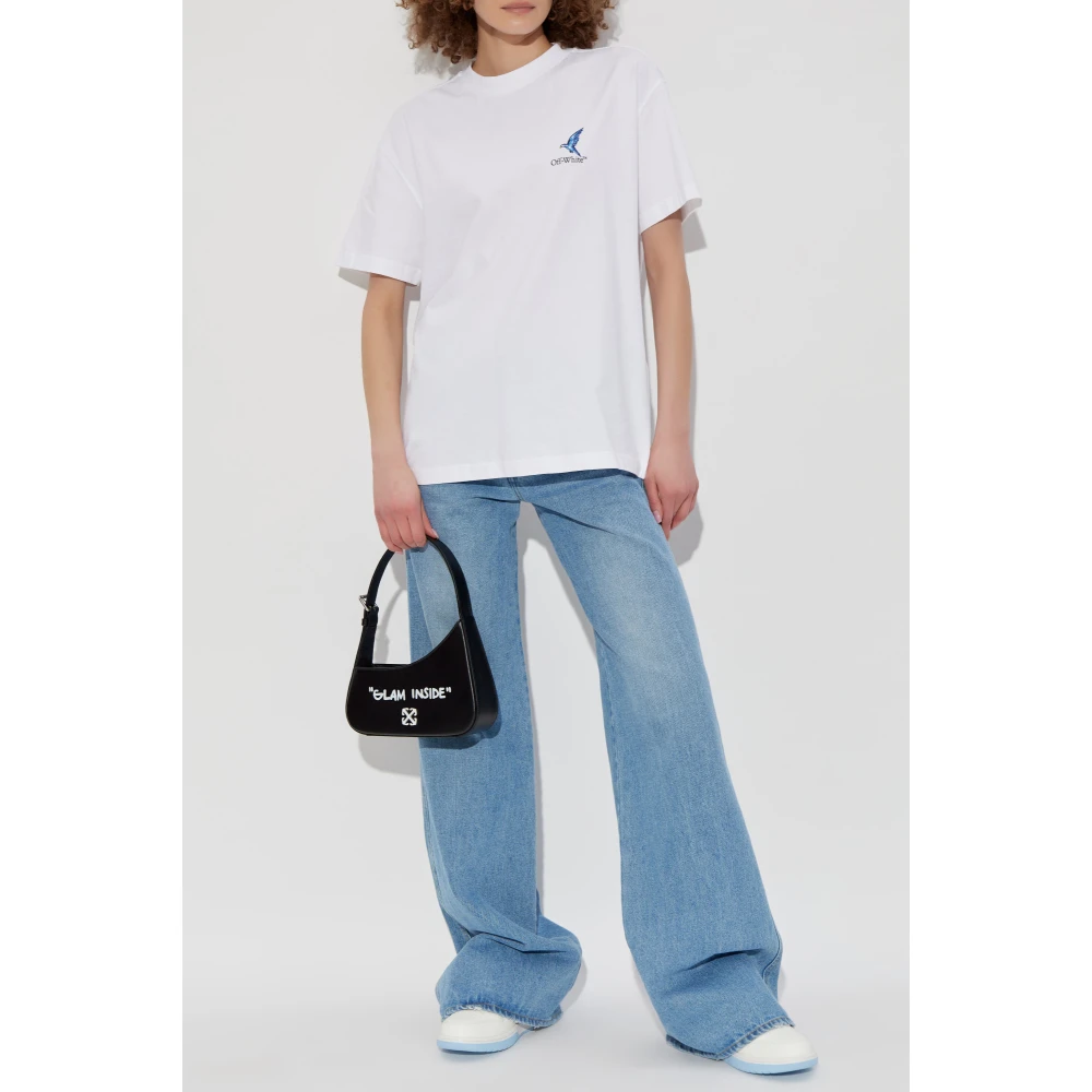 Off White T-shirt met print White Dames