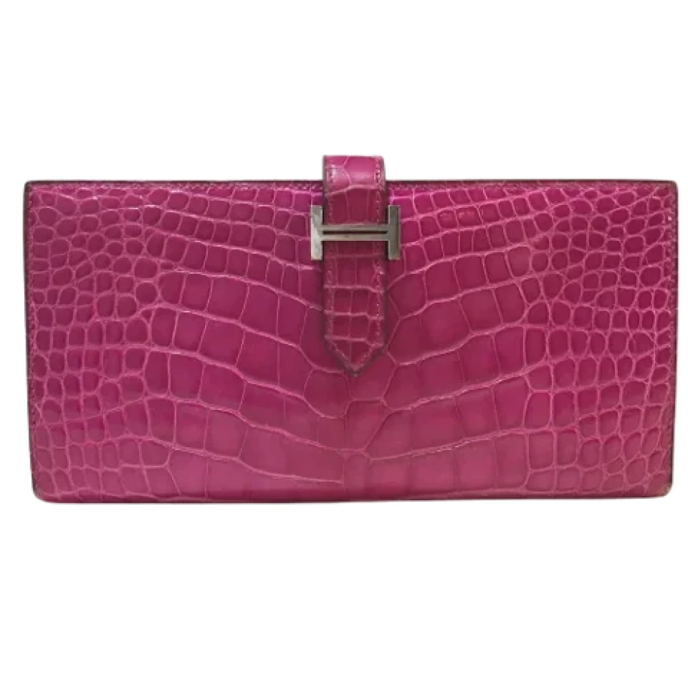 Hermès Vintage Pre-owned Fabric wallets Pink Dames