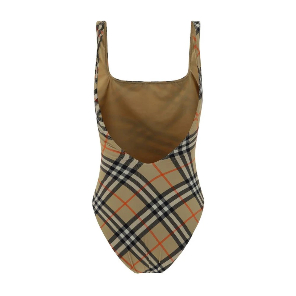 Burberry Geruite badpak met dunne bandjes Multicolor Dames