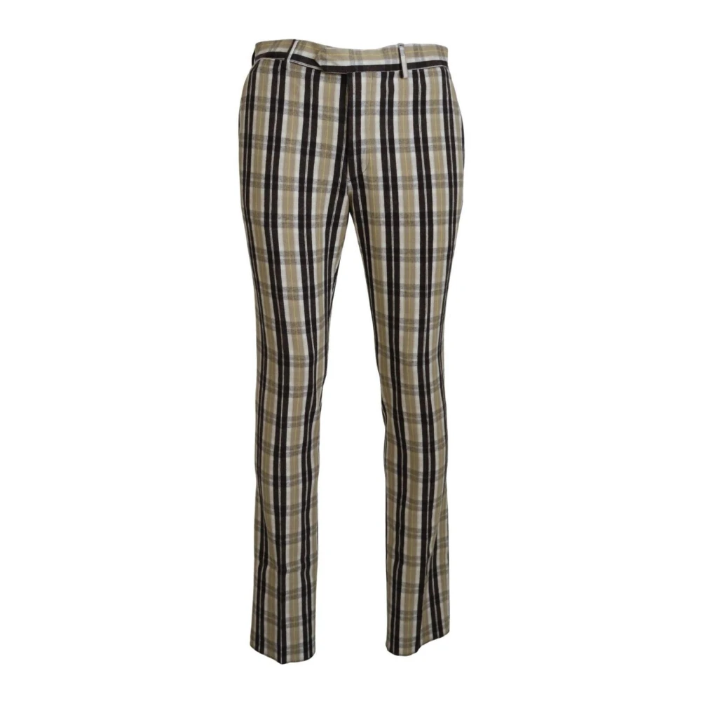 Bencivenga Chique Multicolor Geruite Katoenen Broek Multicolor Heren
