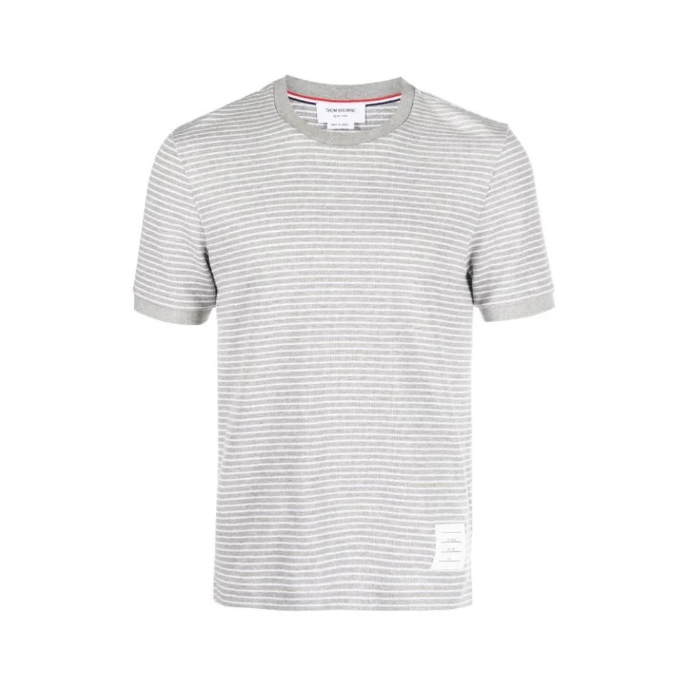 Thom Browne Casual Katoenen T-Shirt Gray Heren