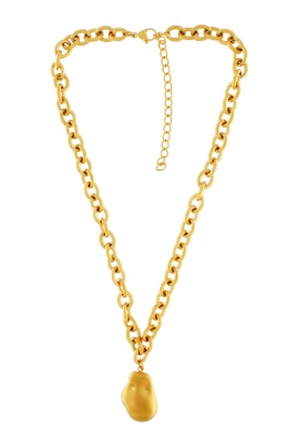 Guldpläterad Statement Halsband