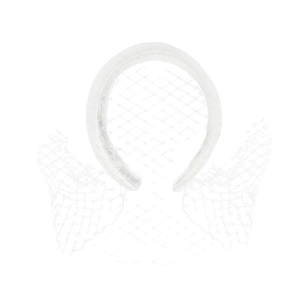 Jennifer Behr Violette Zijden Haarband Accessoire White Dames