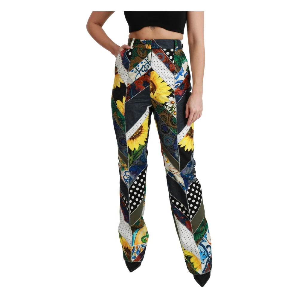 Dolce & Gabbana Damen Multicolor Hosen, Mehrfarbig, Sgröße: