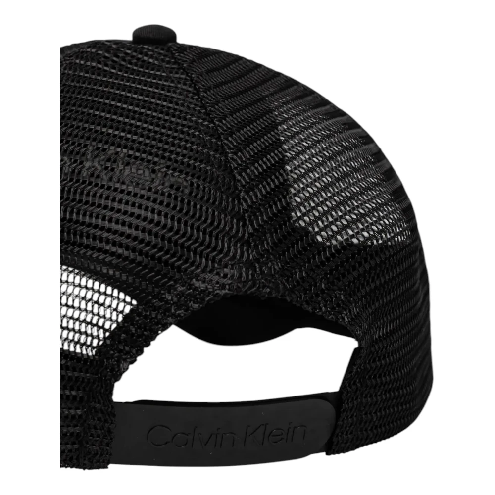 Calvin Klein Zwarte Katoenen Pet met Gesp Sluiting Black Heren