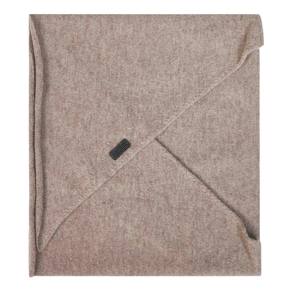Brunello Cucinelli Winter Scarves, Female, One Size, Triangular Scarf Brown