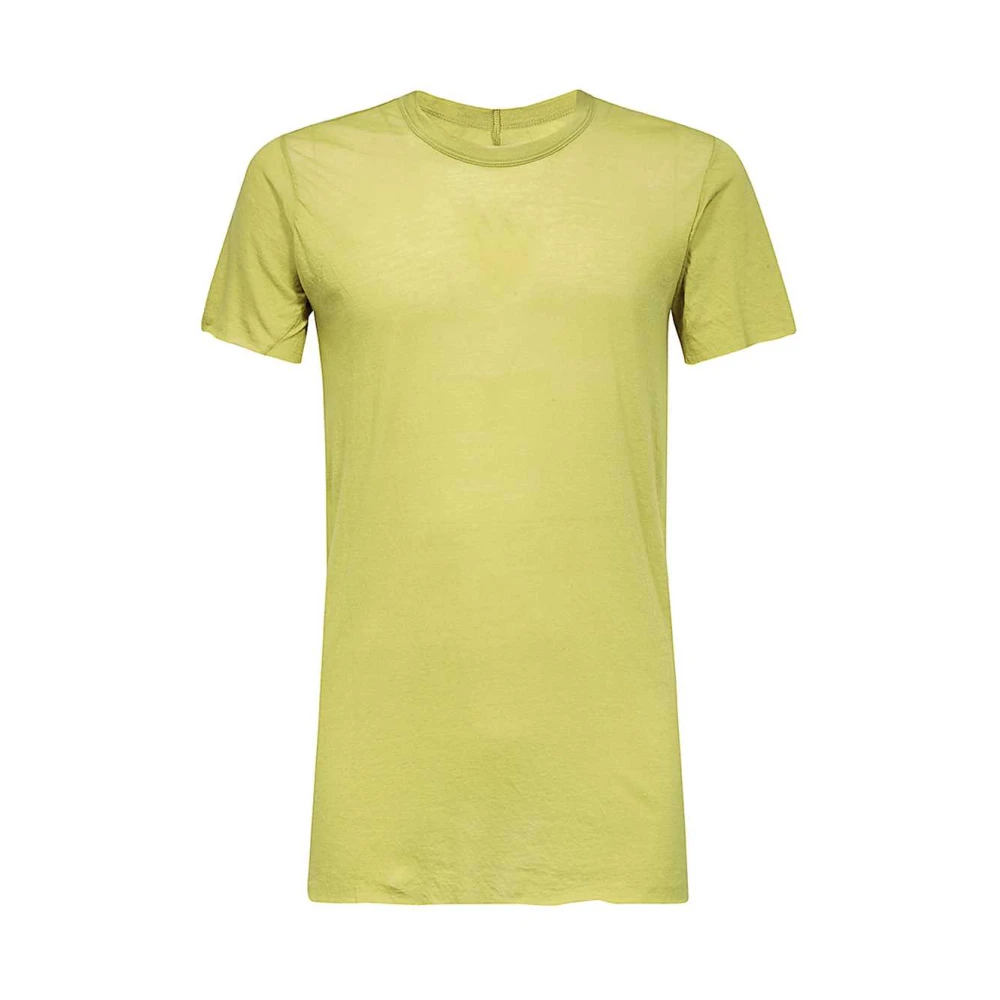 Rick Owens Organisch Katoen Geribbelde Hals T-shirt Green Heren