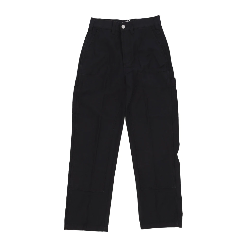 Obey Zwarte Timmerman Broek met Dubbele Knie Black Heren