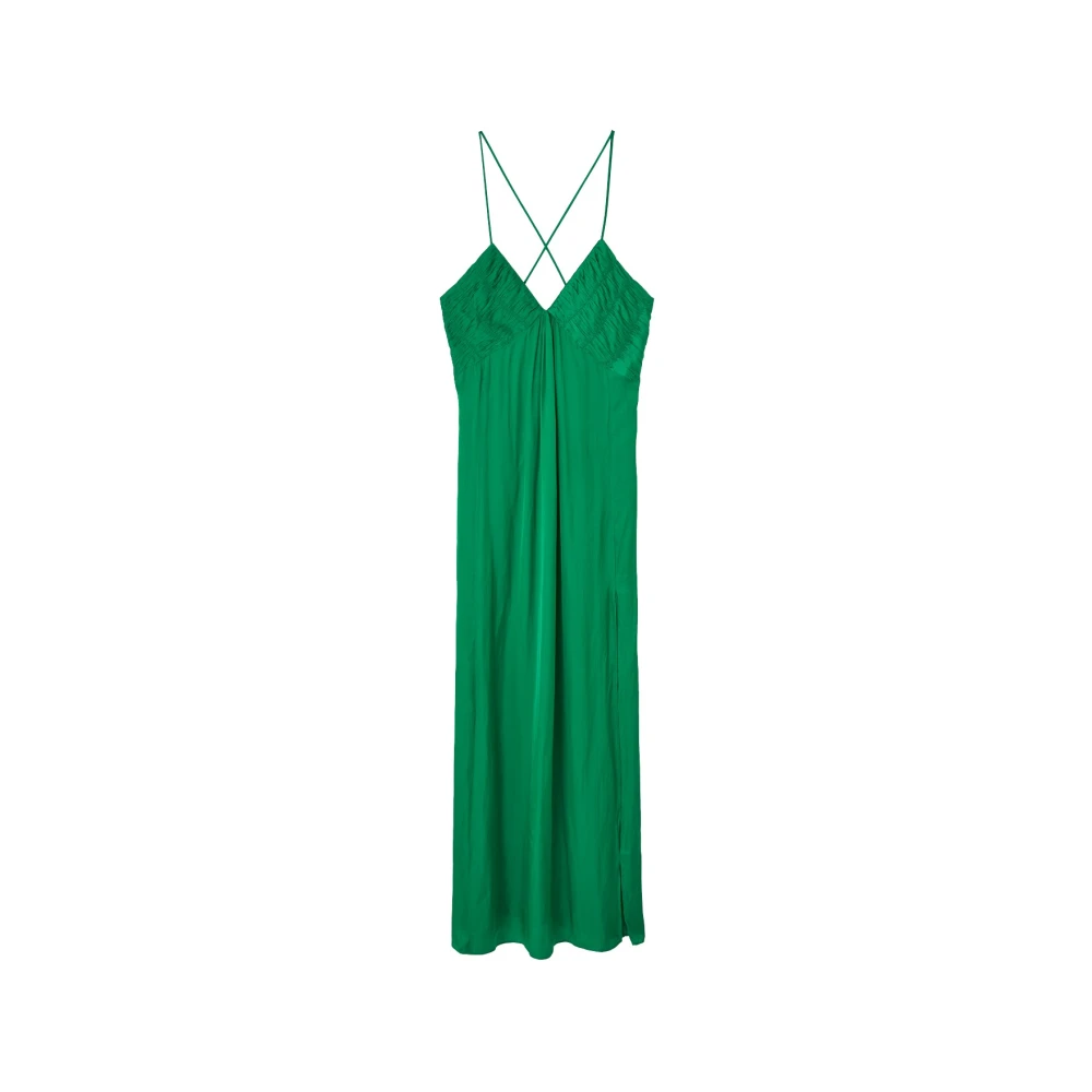 Zadig & Voltaire Groene Satijnen Jurk Green Dames